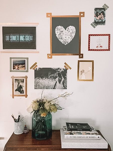 DIY washi tape gallery wall, Walmart Photo Prints